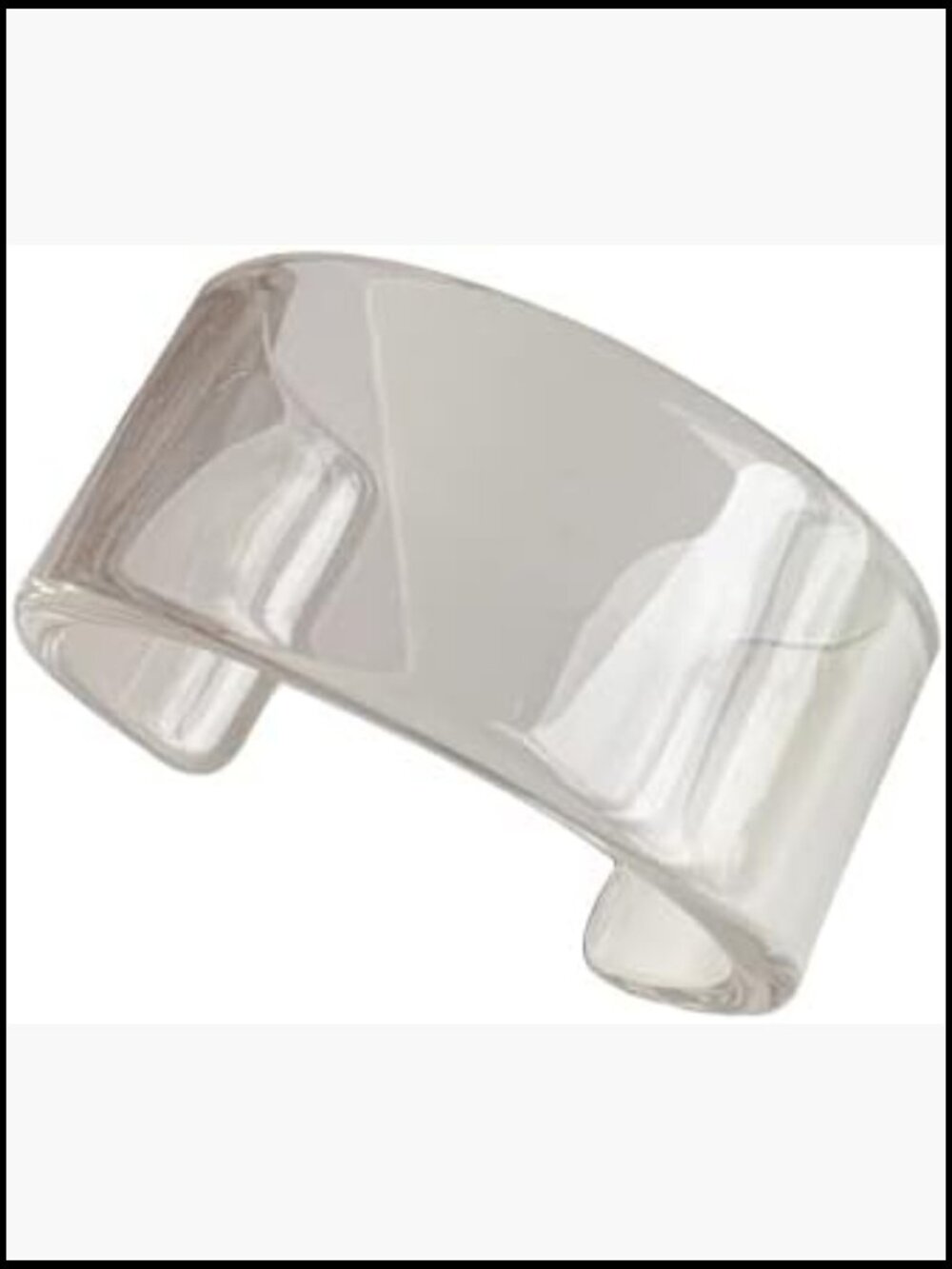 Transparent Acrylic Geometric Cuff Bangle Open Wrap Wide Bracelet Chunky Acetate